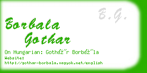 borbala gothar business card